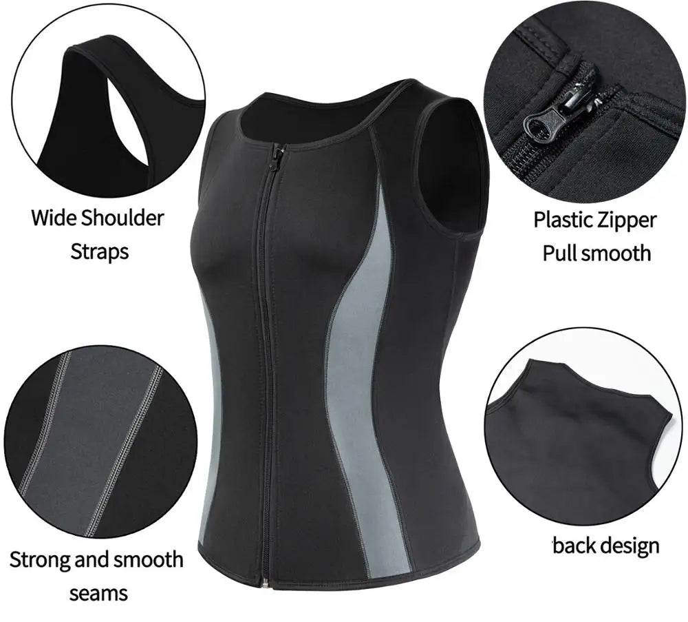 BOND™ Men Sauna Sweat Zipper Vest