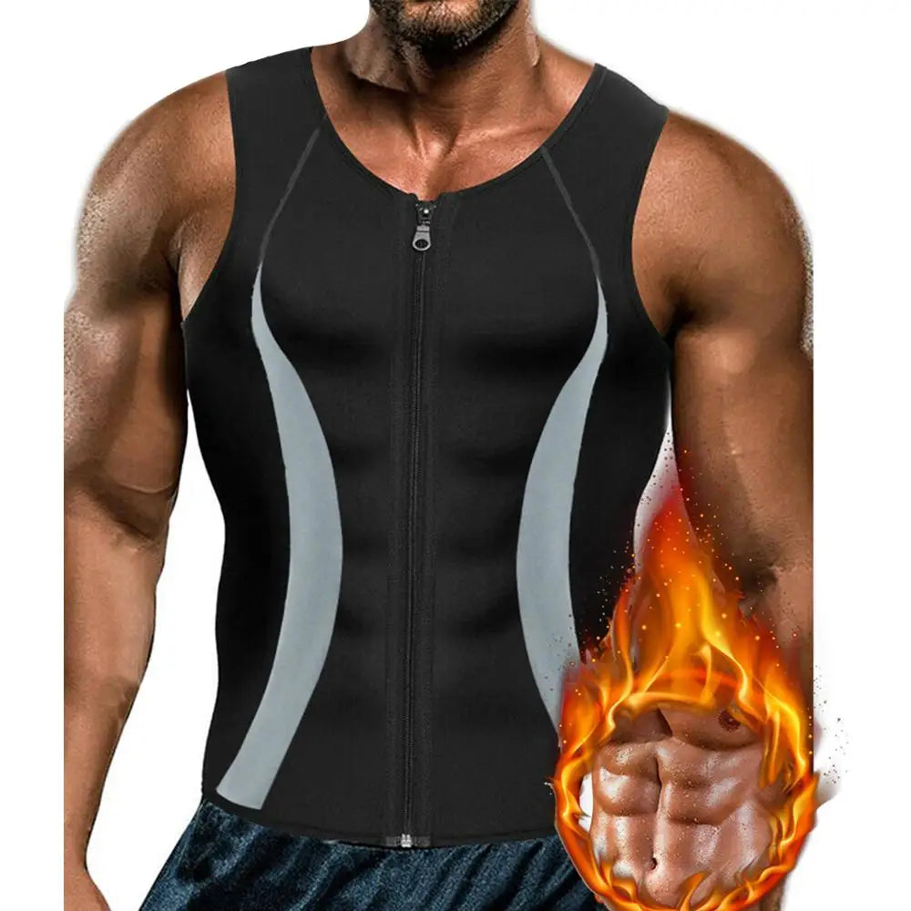 BOND™ Men Sauna Sweat Zipper Vest